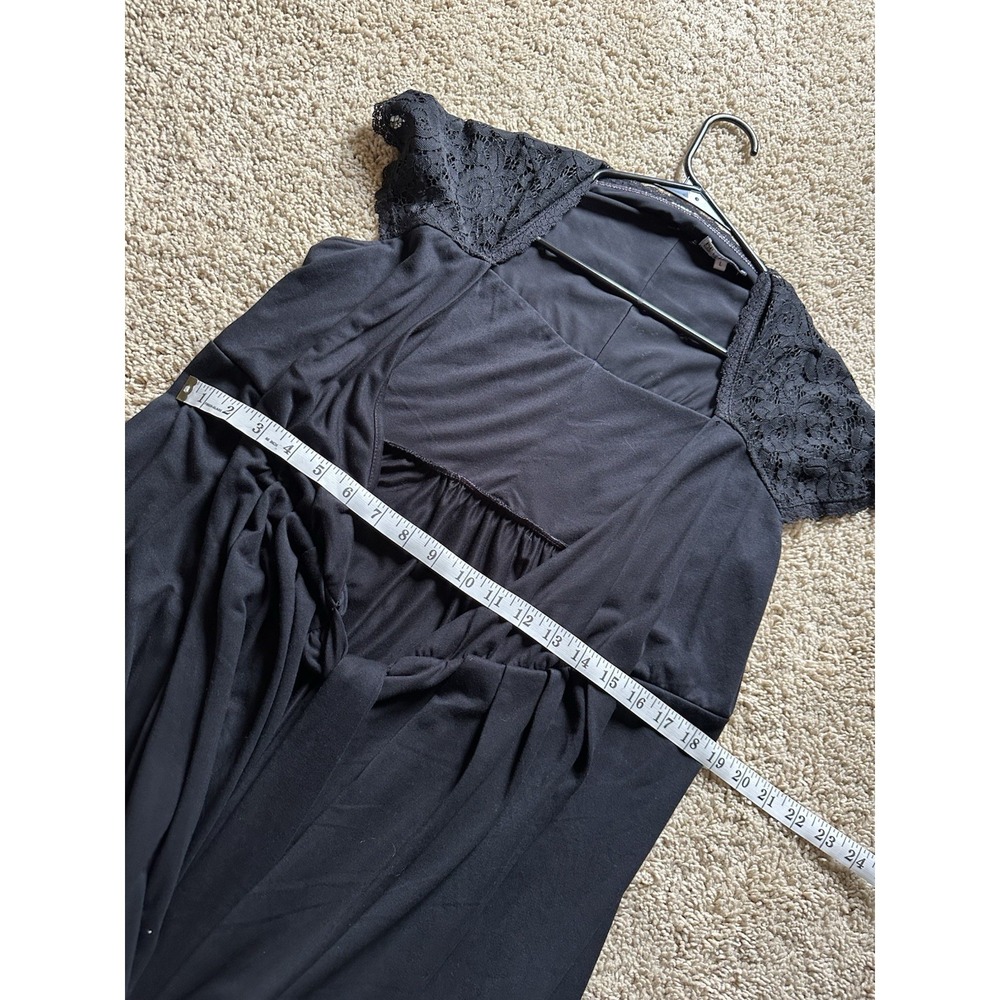 Pip & Vine by Rosie Pope Maternity Dress Black Lace Cap Sleeve Tie Front Large - Picture 10 of 11